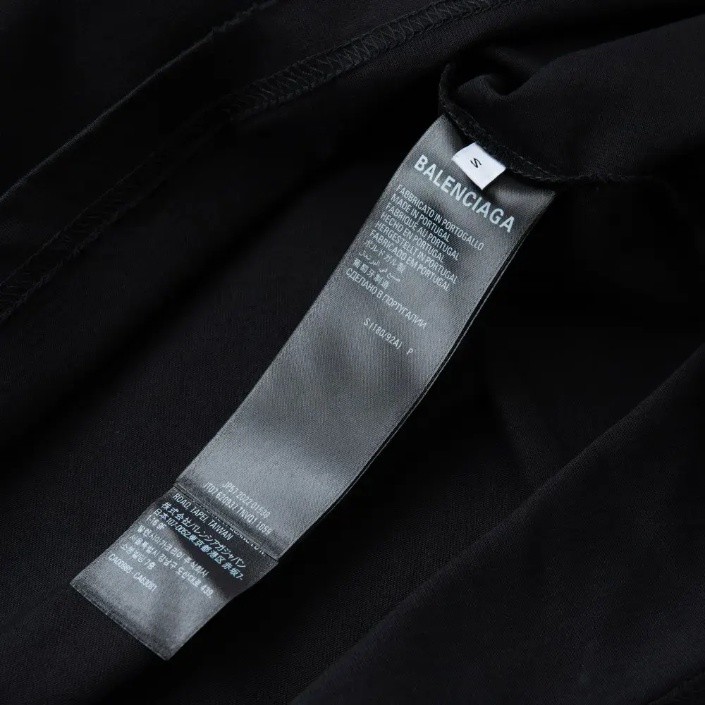 Balenciaga Men Lo_ve T-Shirt Medium Fit Black and Dark Grey Vintage Jersey - image 10