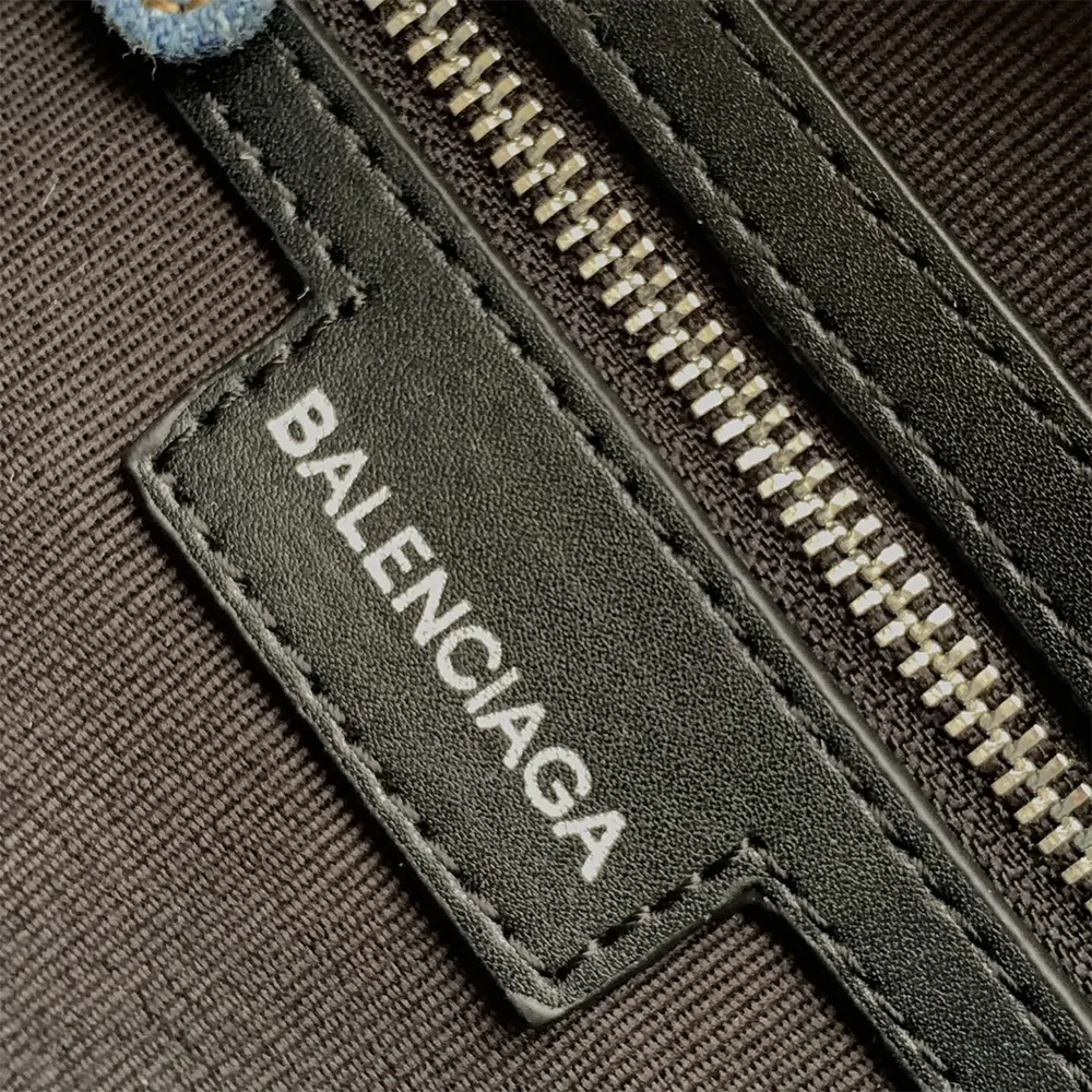 Balenciaga Women Neo Cagole City Handbag Denim with Rhinestones in Blue - image 10