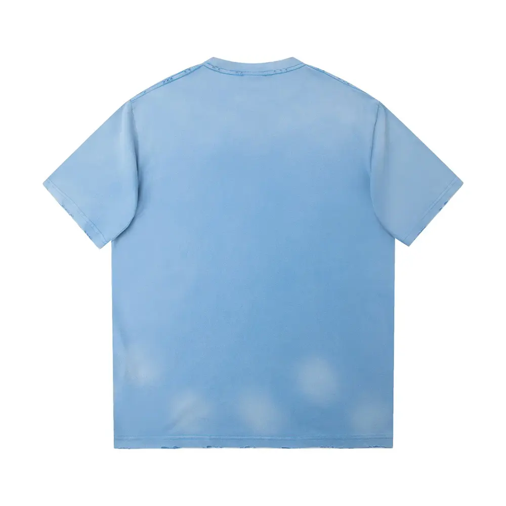 Side angle showing relaxed fit of Balenciaga Men Paris Moon T-Shirt