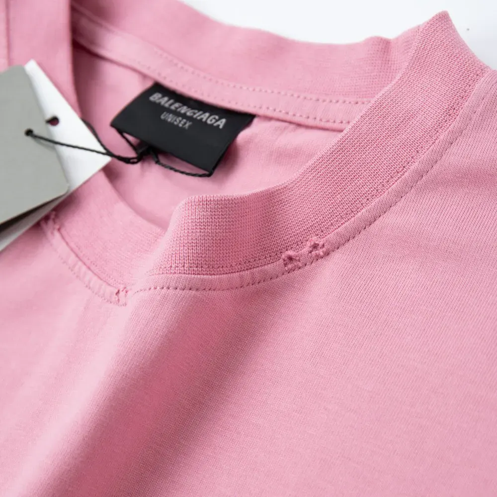 Balenciaga Men Paris Moon T-Shirt Oversized in Light Pink Vintage Jersey - image 5