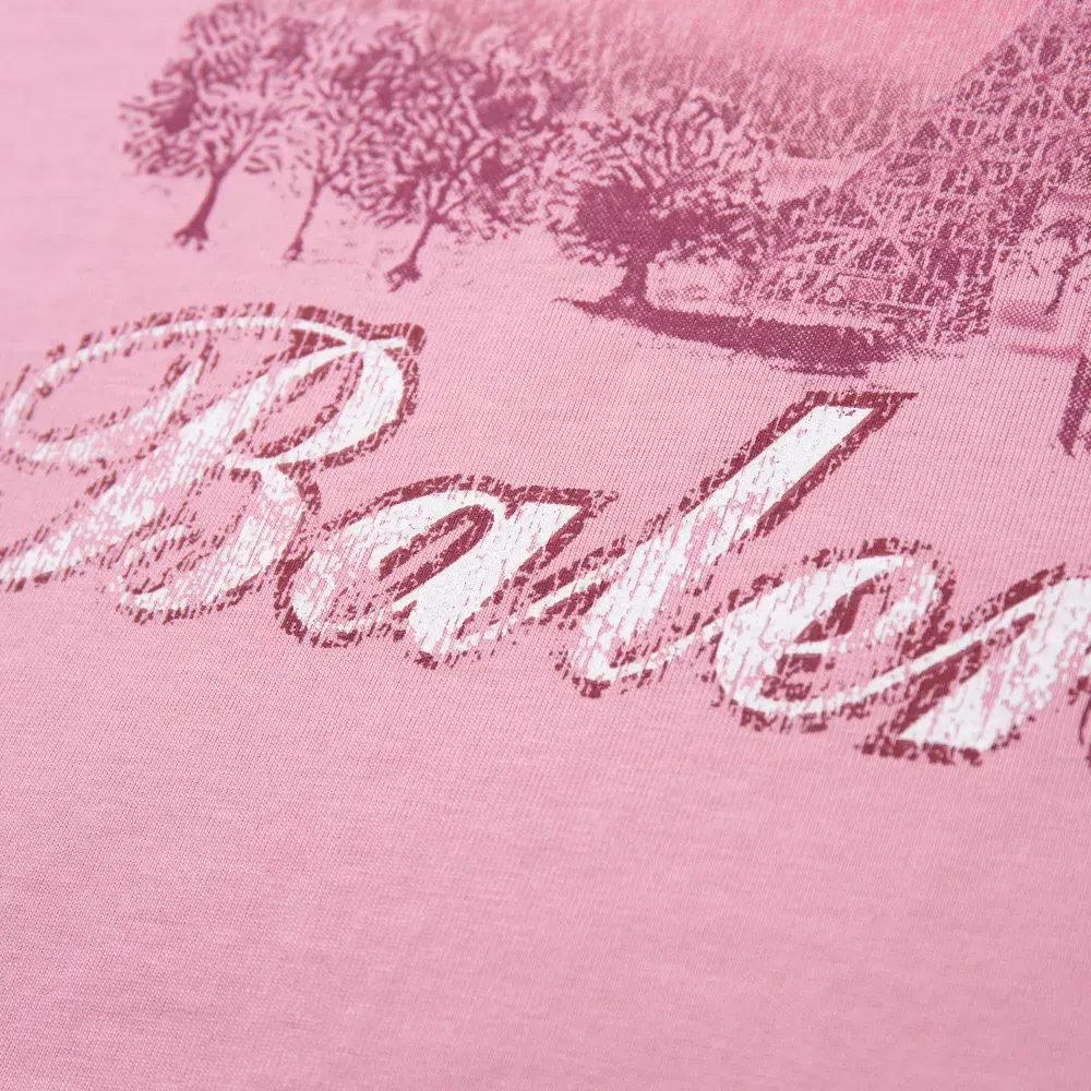 Balenciaga Men Paris Moon T-Shirt Oversized in Light Pink Vintage Jersey - image 7