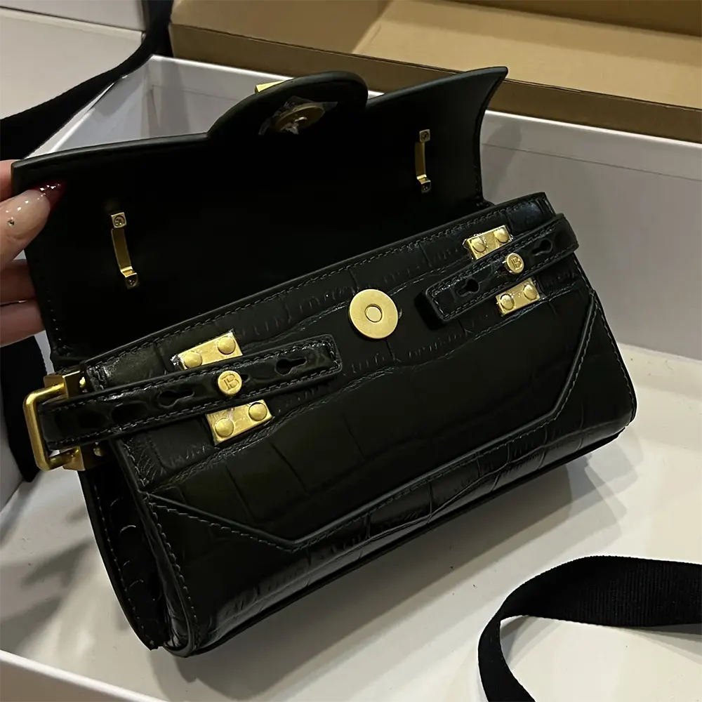 Balmain Women B-Buzz 19 Bag in Crocodile-print Leather - image 5