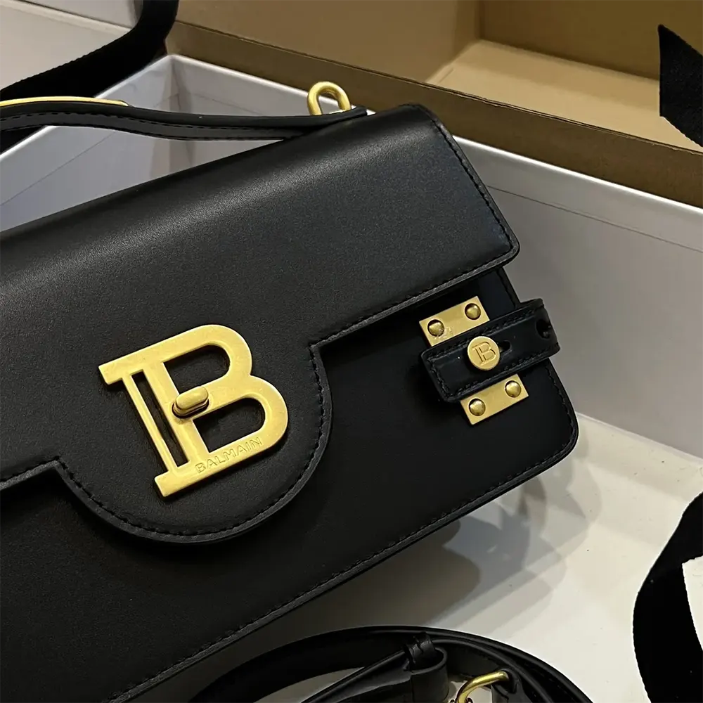 Balmain Women Smooth Leather B-Buzz 24 Bag-Black - image 7