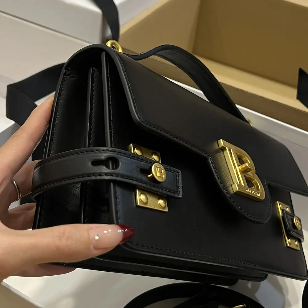 Balmain Women Smooth Leather B-Buzz 24 Bag-Black - image 8