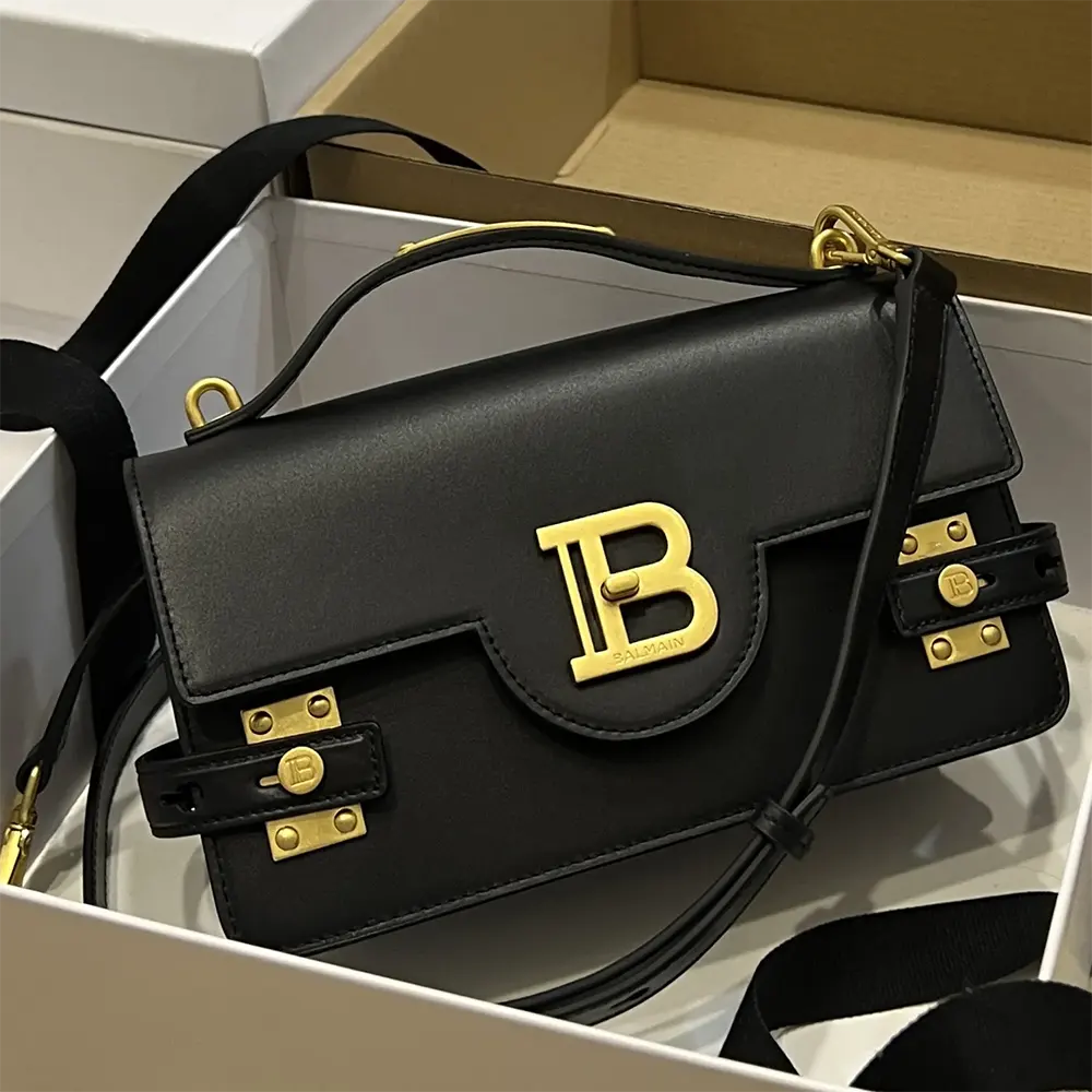 Balmain Women Smooth Leather B-Buzz 24 Bag-Black - image 4