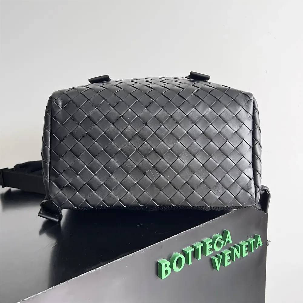 Bottega Veneta Unisex Intrecciato Flap Backpack-Black - image 5