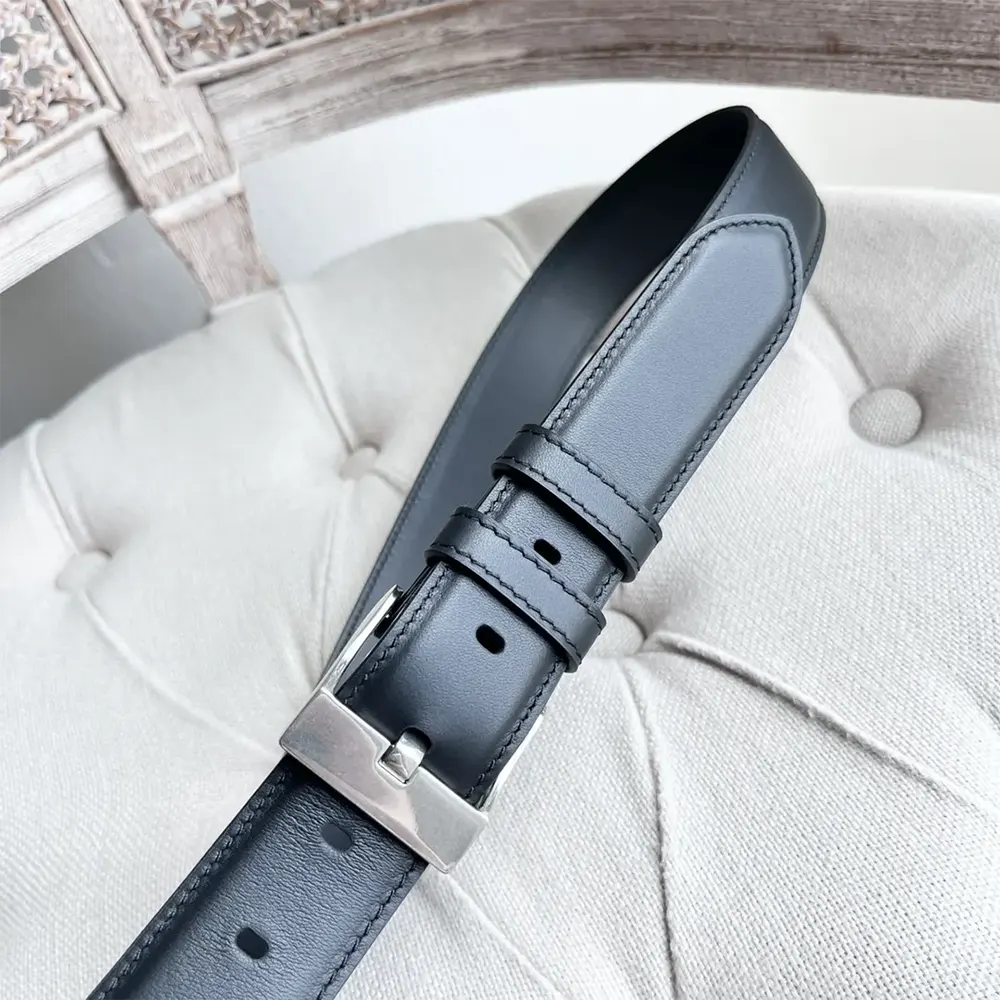 Bottega Veneta Unisex Smooth Calfskin Leather Belt-Black - image 6