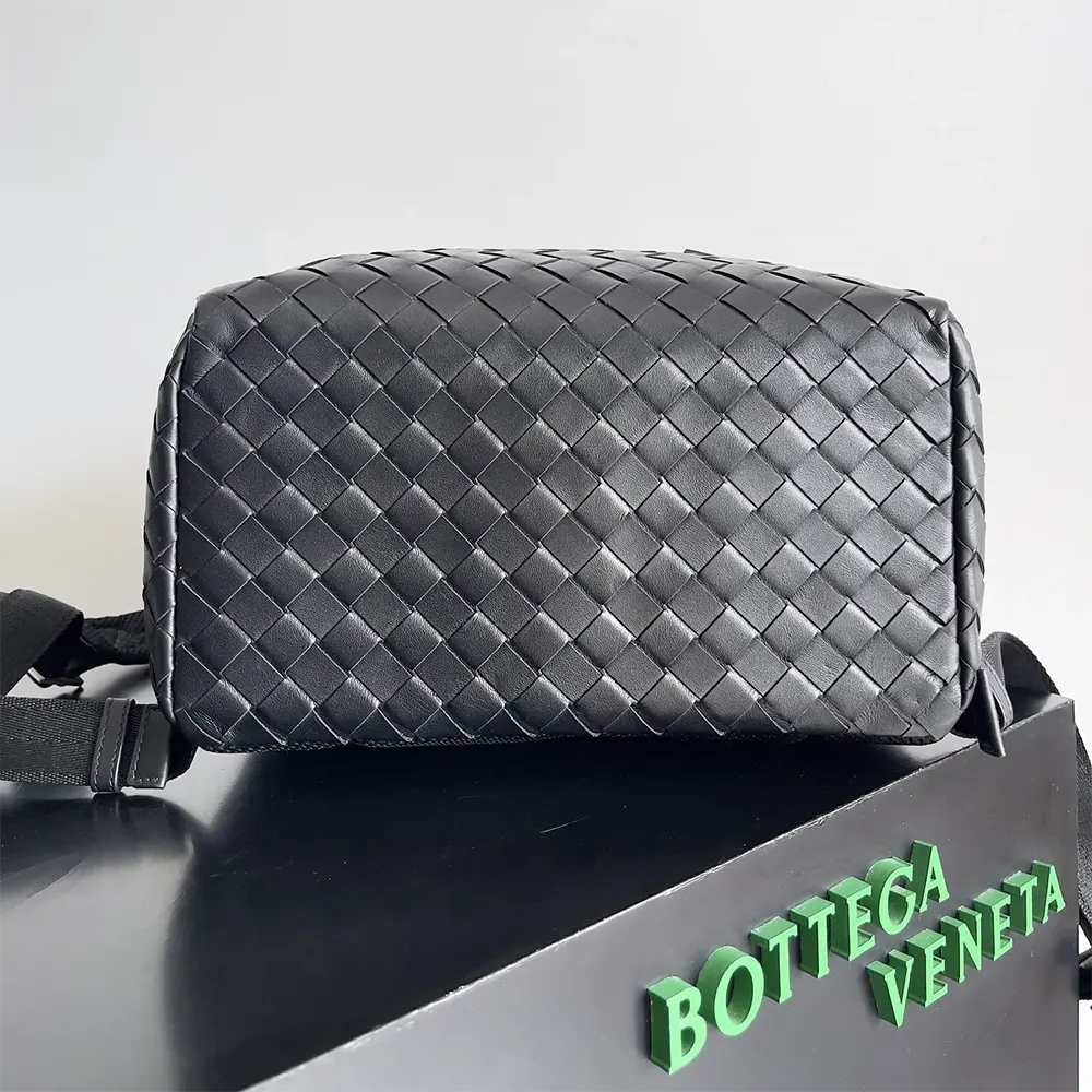 Bottega Veneta Unisex Intrecciato Flap Backpack-Black - image 5