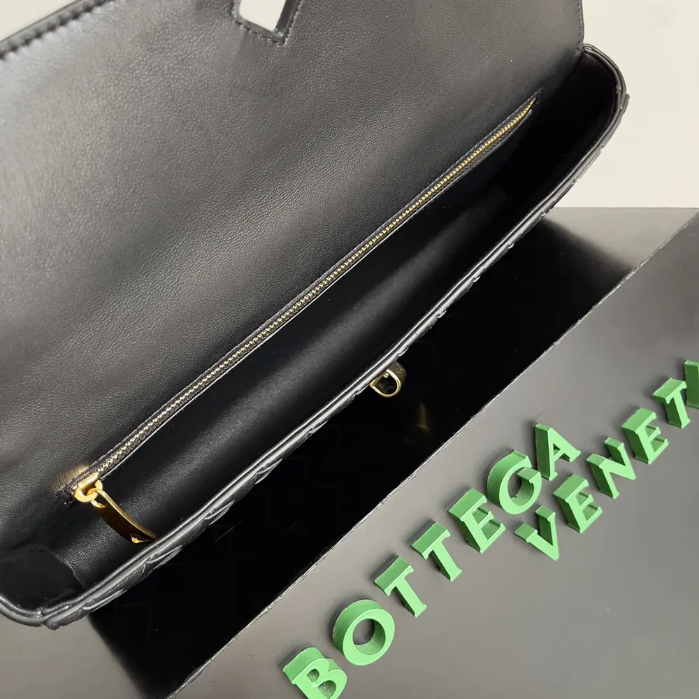 Bottega Veneta Women Long Clutch Andiamo With Handle-Black - image 10