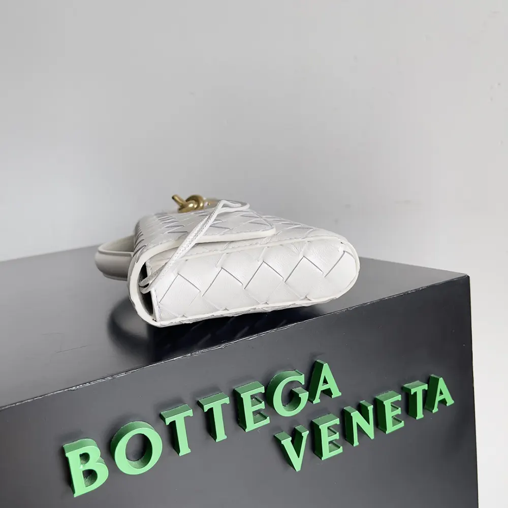 Bottega Veneta Women Long Clutch Andiamo With Handle-White - image 7