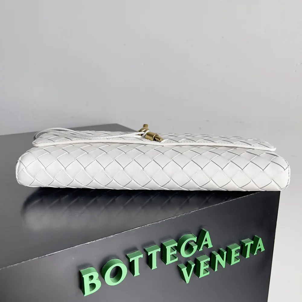 Bottega Veneta Women Long Clutch Andiamo With Handle-White - image 5