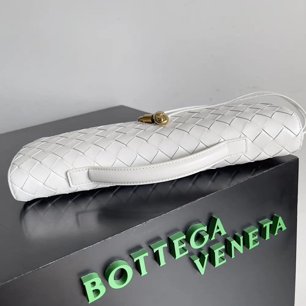 Bottega Veneta Women Long Clutch Andiamo With Handle-White - image 6