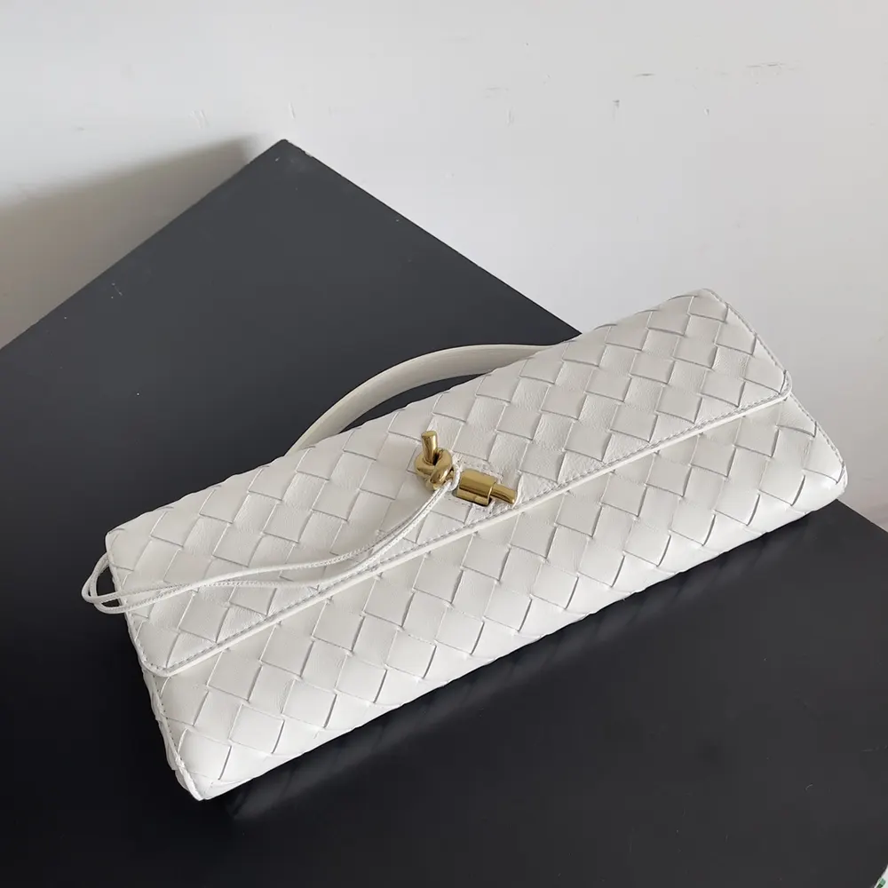 Bottega Veneta Women Long Clutch Andiamo With Handle-White - image 4