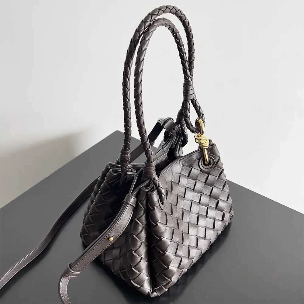 Bottega Veneta Women Small Andiamo Parachute-Black - image 9