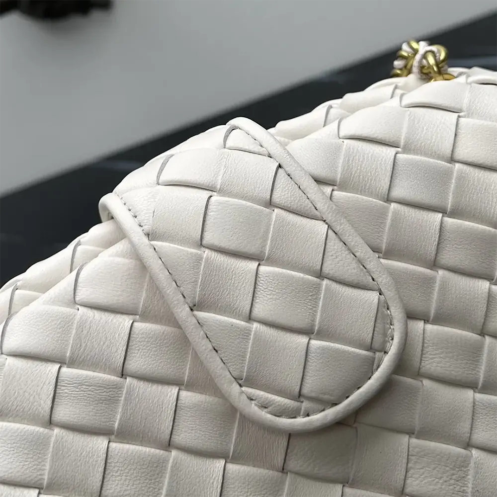 Bottega Veneta Women Teen Lauren 1980 With Chain-White - image 8