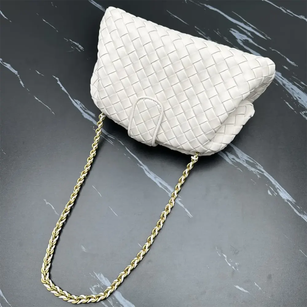 Bottega Veneta Women Teen Lauren 1980 With Chain-White - image 6
