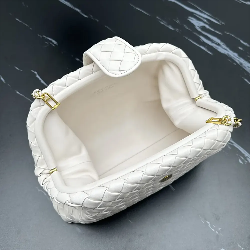 Bottega Veneta Women Teen Lauren 1980 With Chain-White - image 9