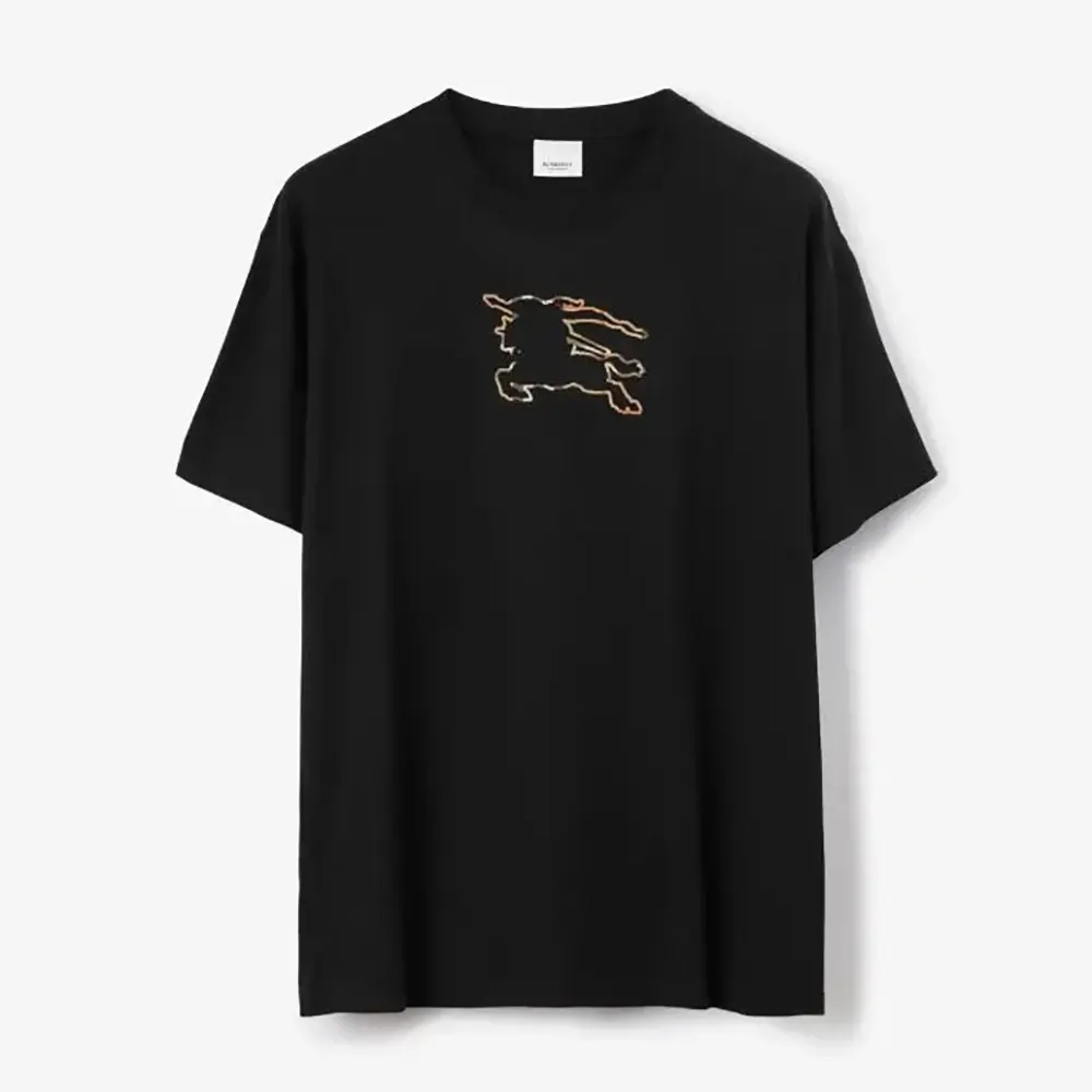 Burberry Men Check EKD Cotton T-shirt