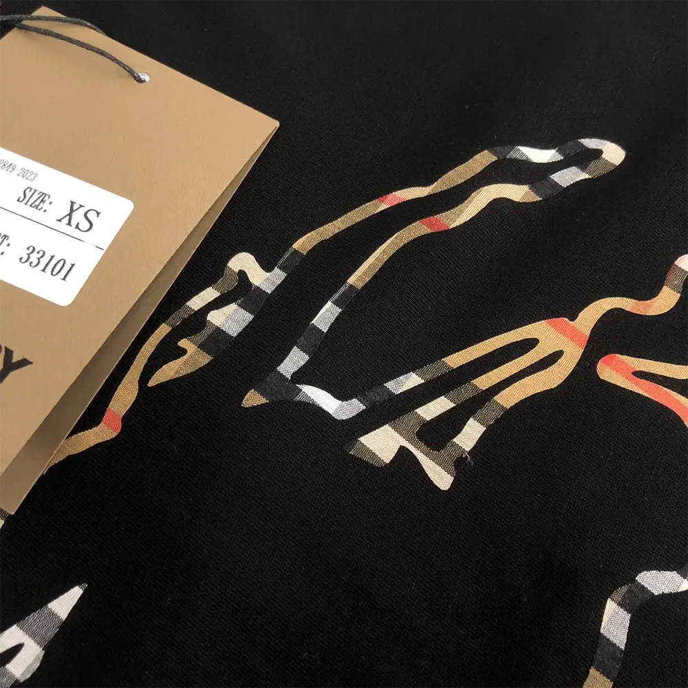 Burberry Men Check EKD Cotton T-shirt - image 6