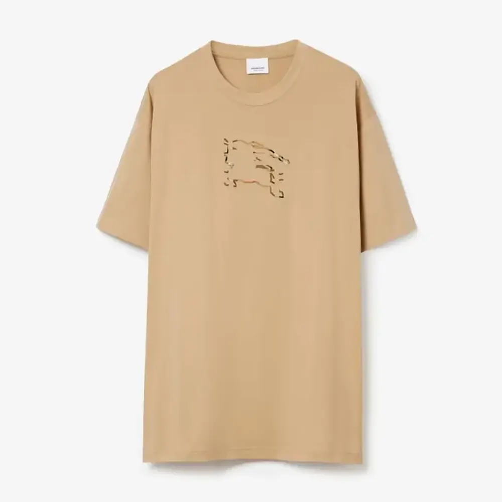 Burberry Men Check EKD Cotton T-shirt
