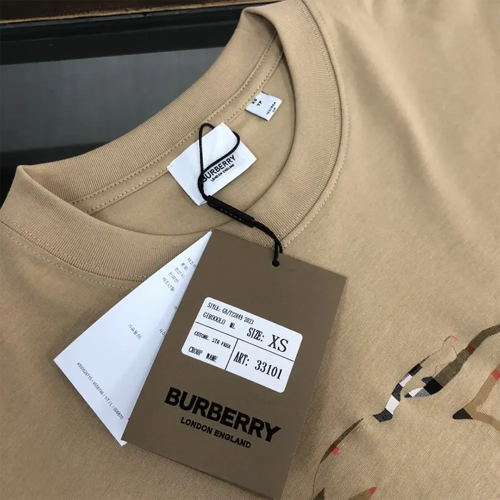 Burberry Men Check EKD Cotton T-shirt - image 5