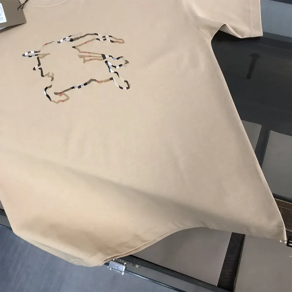 Burberry Men Check EKD Cotton T-shirt - image 6