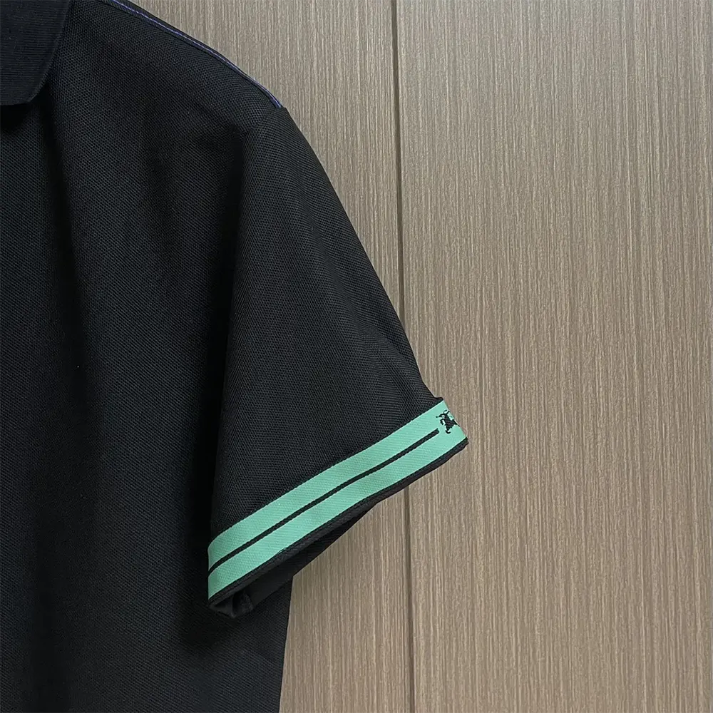 Burberry Men Cotton Polo Shirt-Black - image 8
