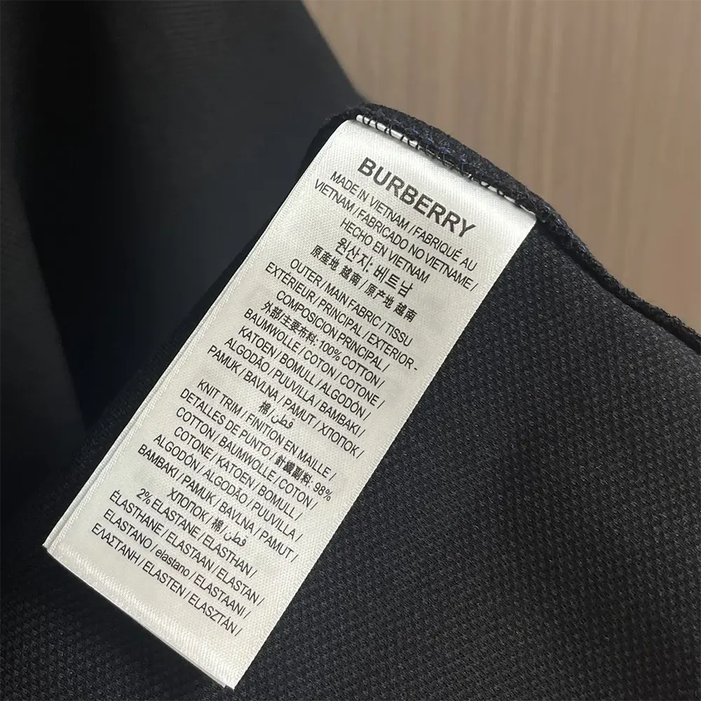 Burberry Men Cotton Polo Shirt-Black - image 9