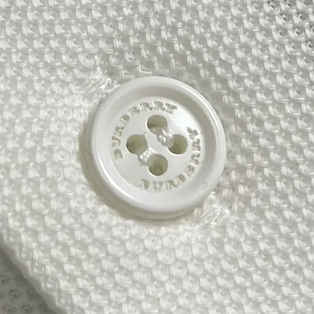 Burberry Men Cotton Polo Shirt-White - image 7