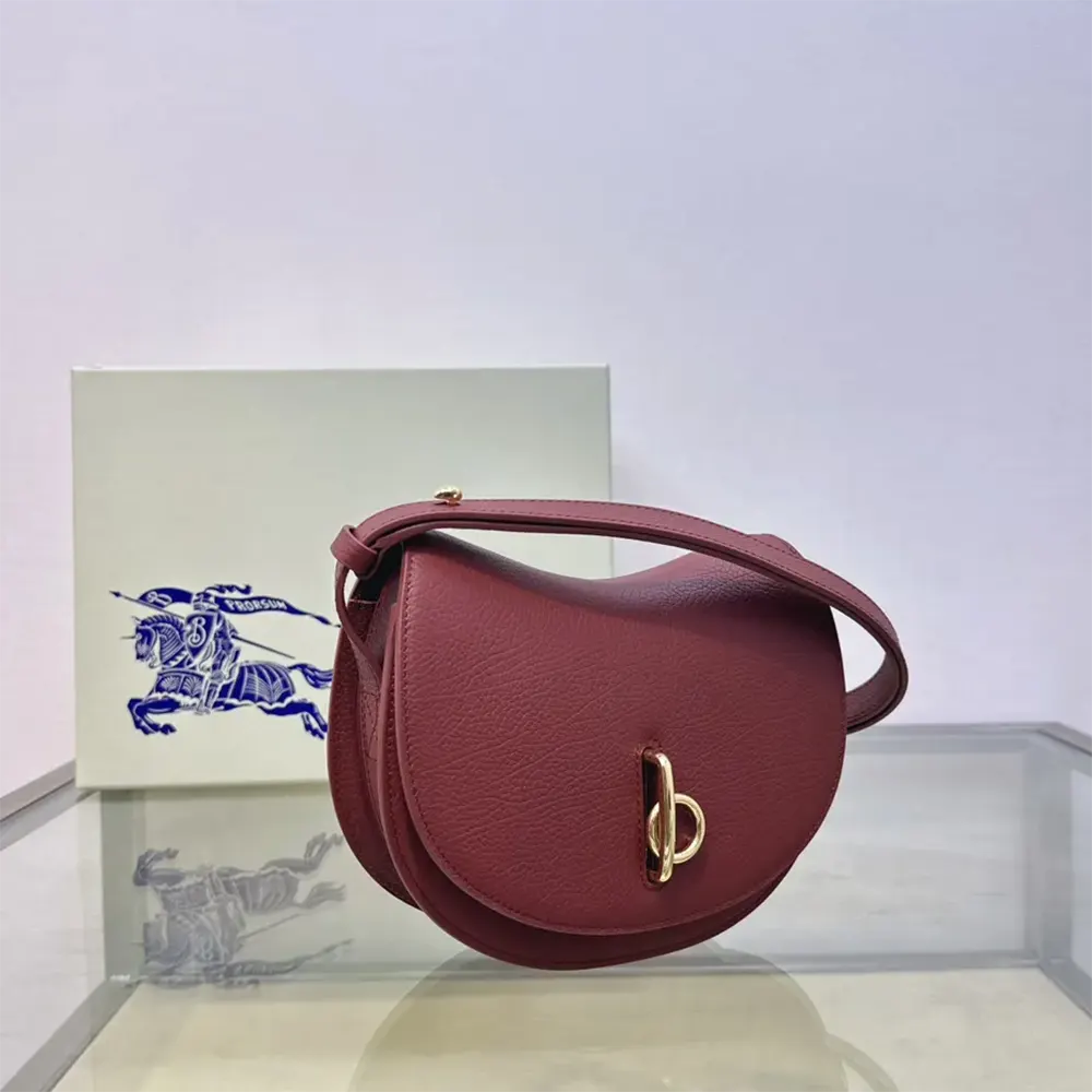 Burberry Women Mini Rocking Horse Bag-Maroon - image 4