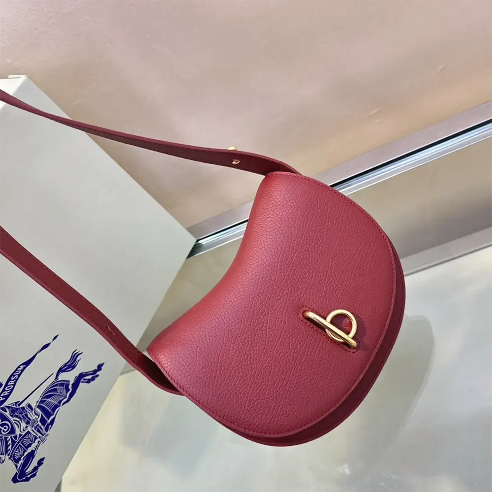 Burberry Women Mini Rocking Horse Bag-Maroon - image 5