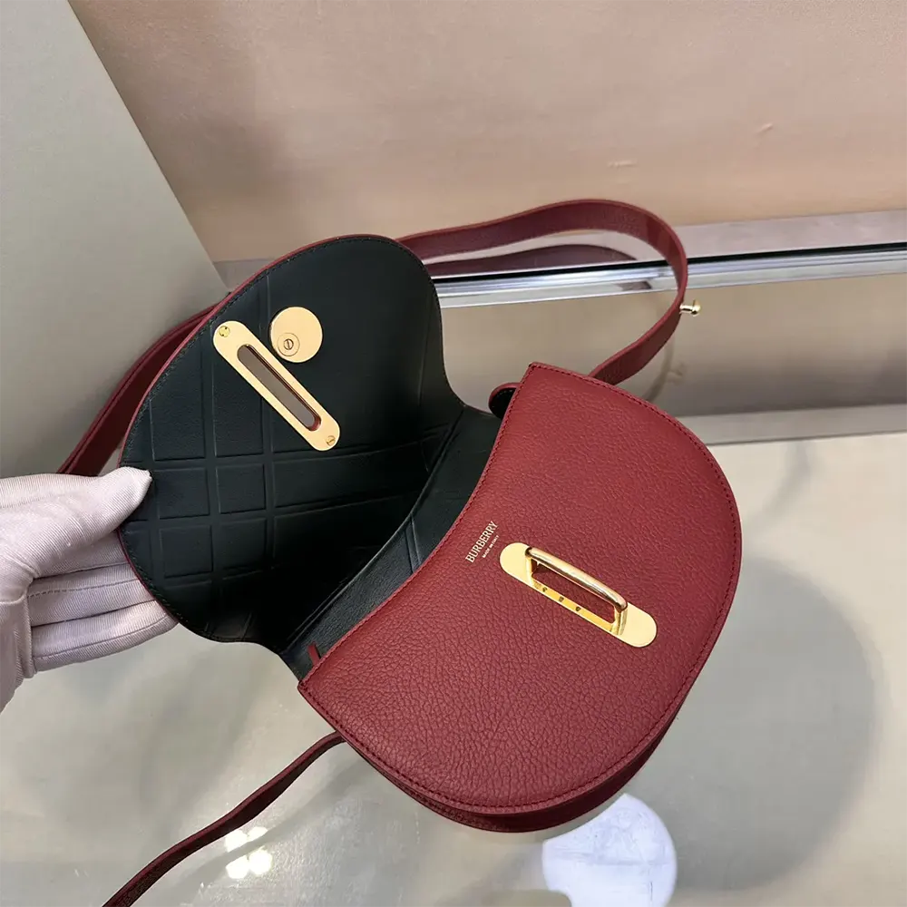 Burberry Women Mini Rocking Horse Bag-Maroon - image 8