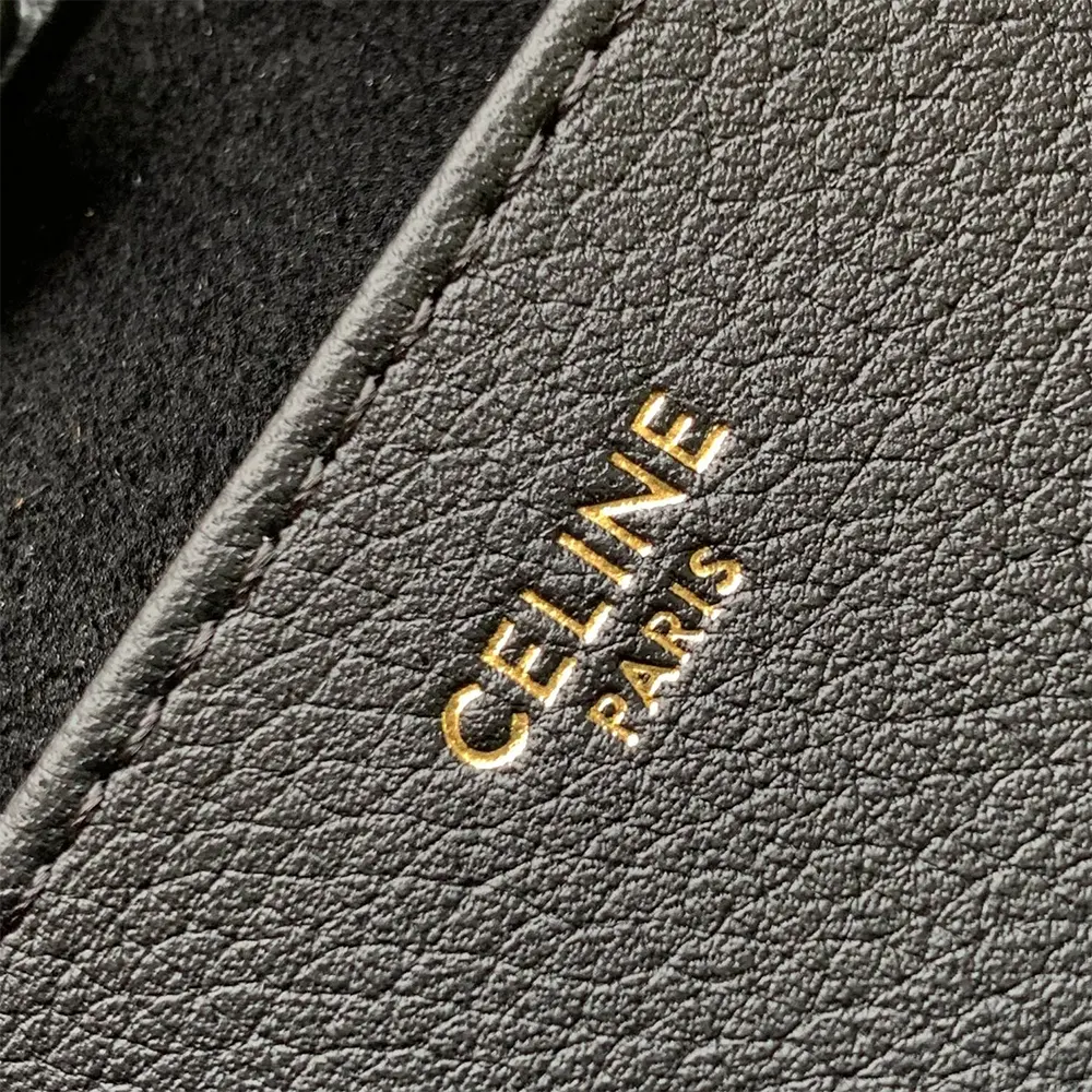 Celine Women Medium Cabas Anaïs Cuir Triomphe in Grained Calfskin-Black - image 10
