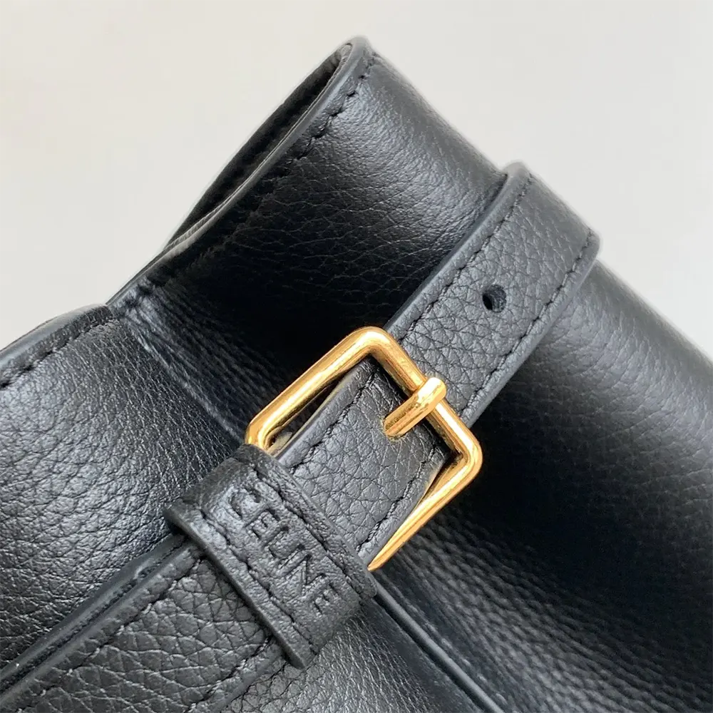 Celine Women Medium Cabas Anaïs Cuir Triomphe in Grained Calfskin-Black - image 8