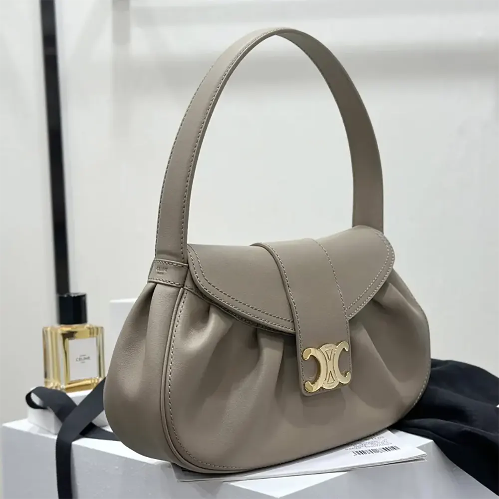 Celine Women Medium Polly Bag in Supple Calfskin 115633FDU.18BP - image 4