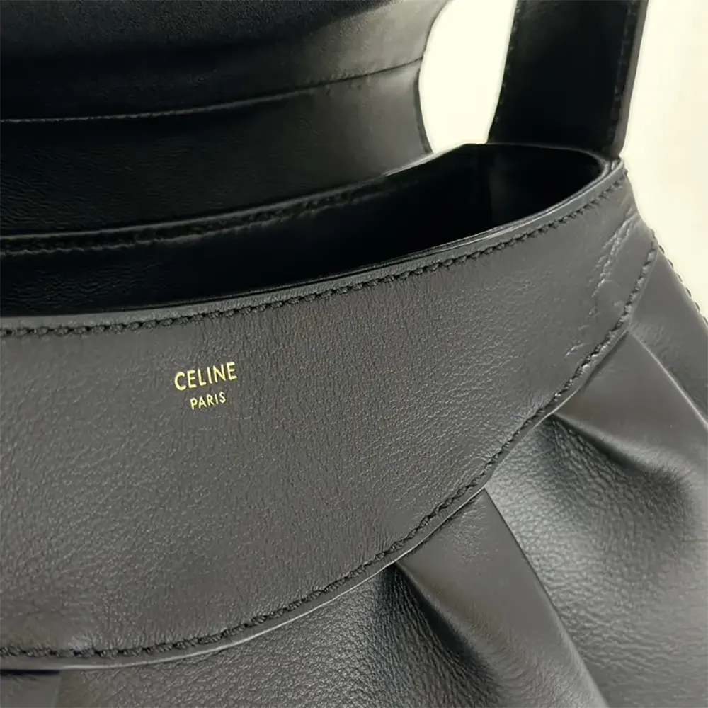 Celine Women Medium Polly Bag in Supple Calfskin-Black 115633FDU.38NO - image 10