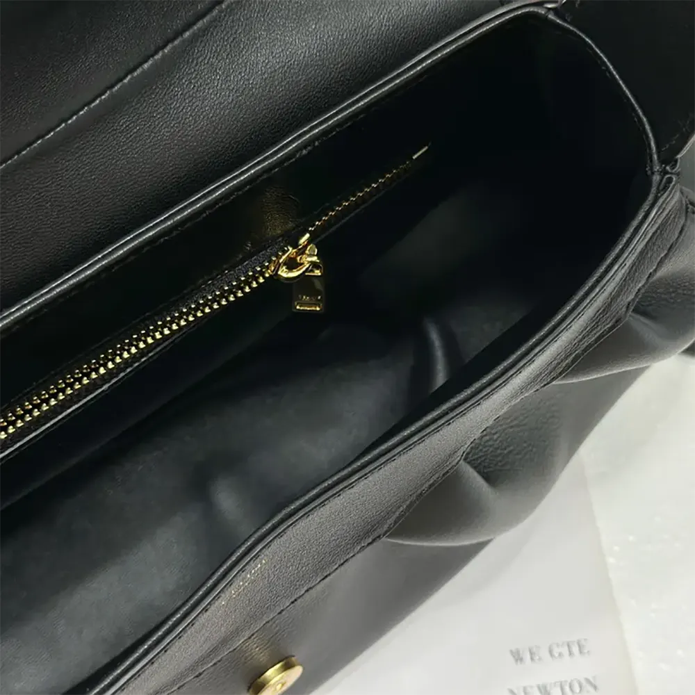 Celine Women Medium Polly Bag in Supple Calfskin-Black 115633FDU.38NO - image 9