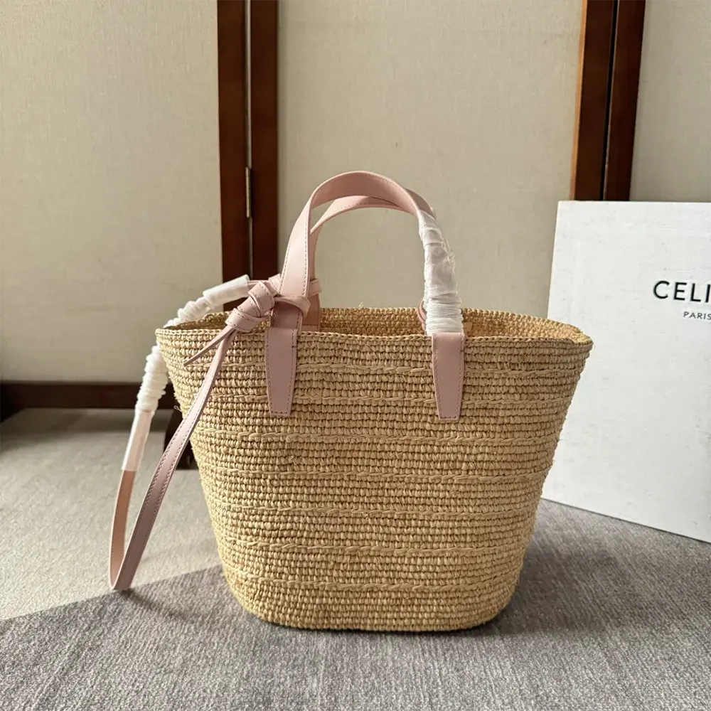 Side angle showing gold hardware and magnetic closure on Celine Panier