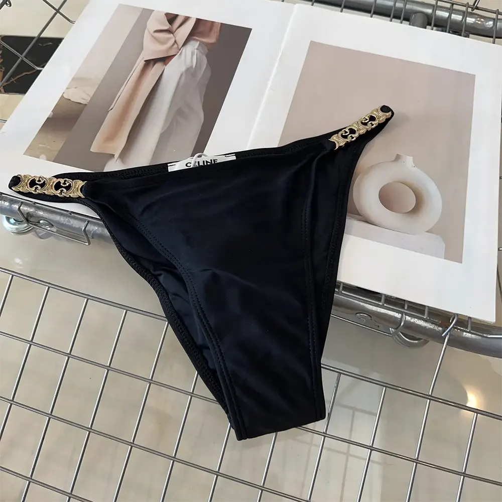 Celine Women Triomphe Triangle Top / Swimsuit Bottom in Matte Jersey 2X24M152C.38NO - image 7