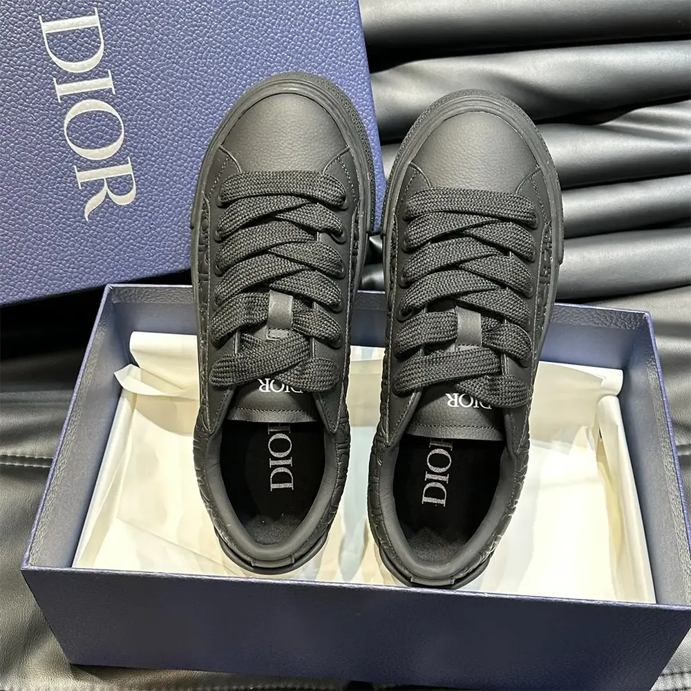 Dior Men B33 Sneaker Black Grained Calfskin and Black Dior Gravity Leather - image 4