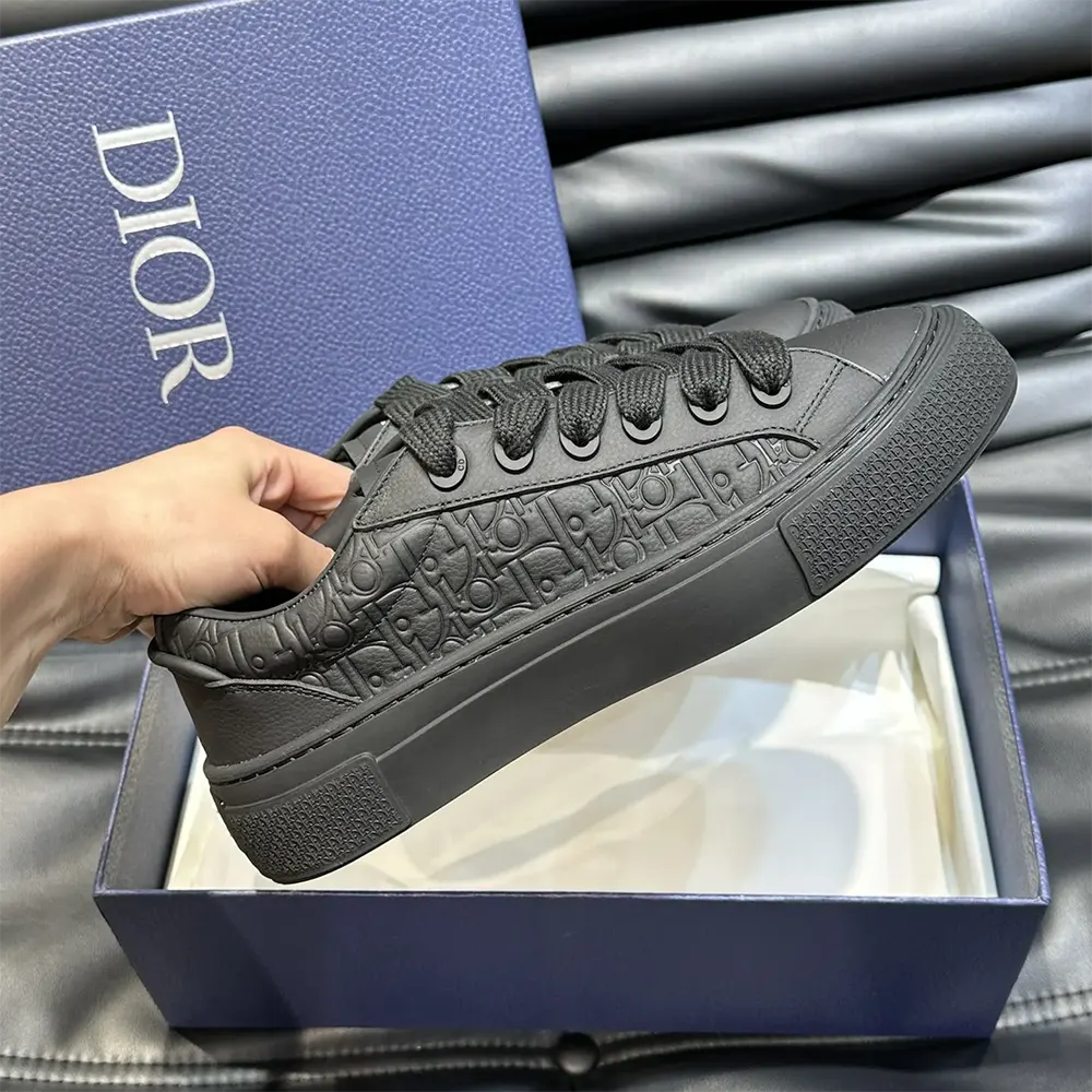 Dior Men B33 Sneaker Black Grained Calfskin and Black Dior Gravity Leather - image 7
