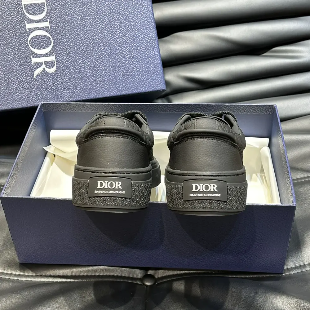 Dior Men B33 Sneaker Black Grained Calfskin and Black Dior Gravity Leather - image 8