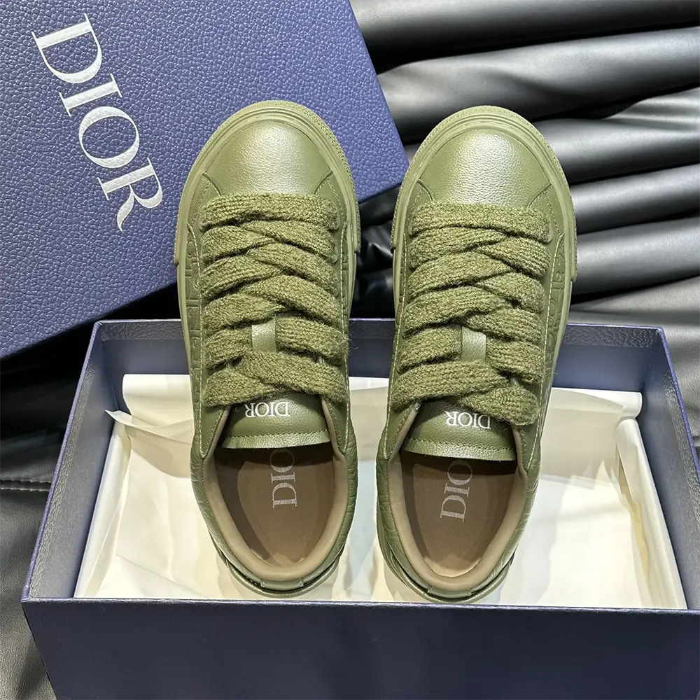 Side view showing embossed Dior logo on Dior Men B33 Sneaker
