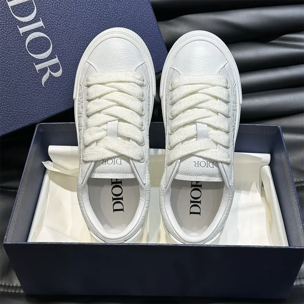 Top view showing lace closure and sleek silhouette of Dior Men B33 Sneaker