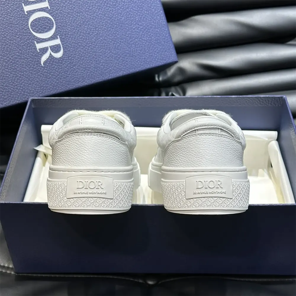 Dior Men B33 Sneaker White Grained Calfskin and White Dior Gravity Leather - image 8