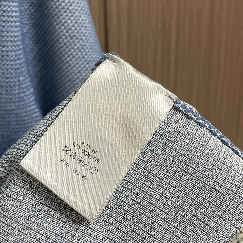 Dior Men Italic T-Shirt Blue Cotton-Blend Tramato Knit - image 10