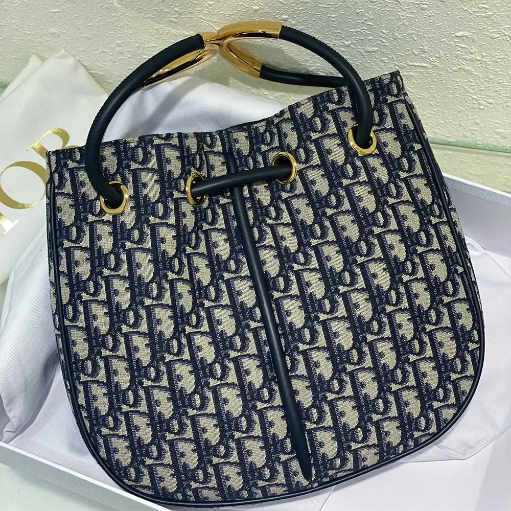 Dior Women Medium Dior Nolita Bag Blue Dior Oblique Jacquard - image 4