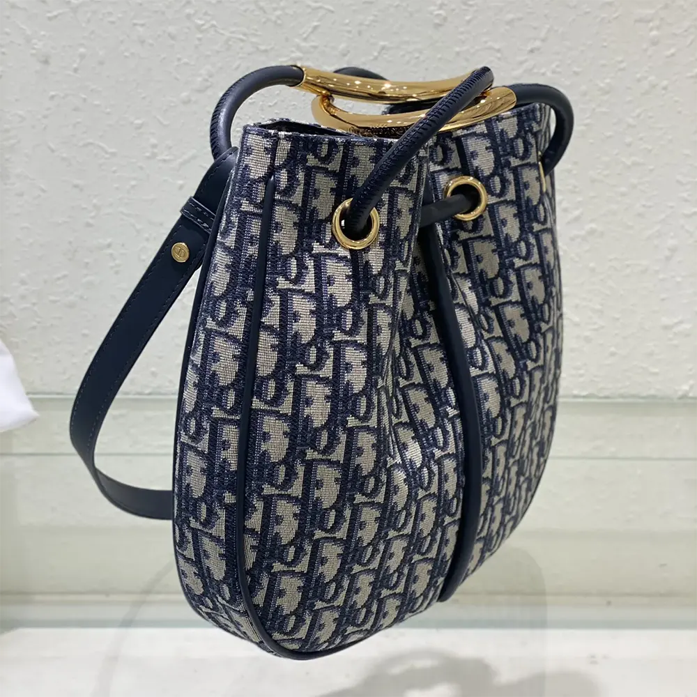 Dior Women Medium Dior Nolita Bag Blue Dior Oblique Jacquard - image 5