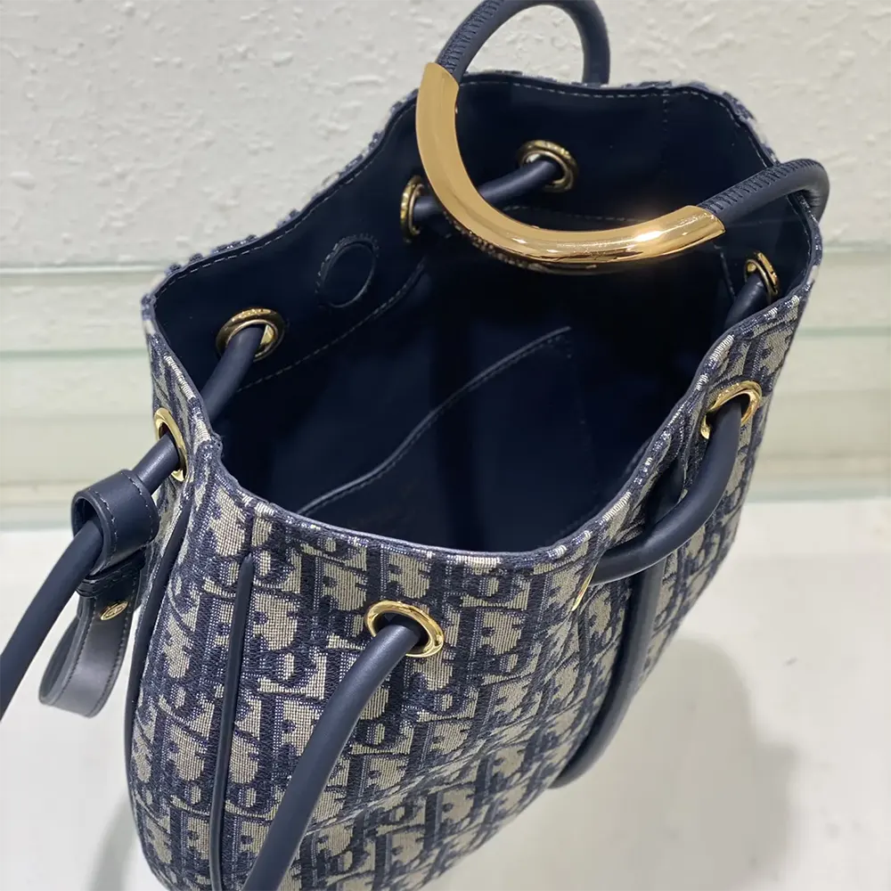 Dior Women Medium Dior Nolita Bag Blue Dior Oblique Jacquard - image 8