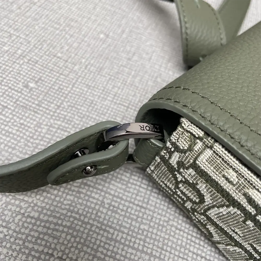 Dior Men Mini Saddle Messenger Bag with Flap Khaki Dior Oblique Jacquard - image 10